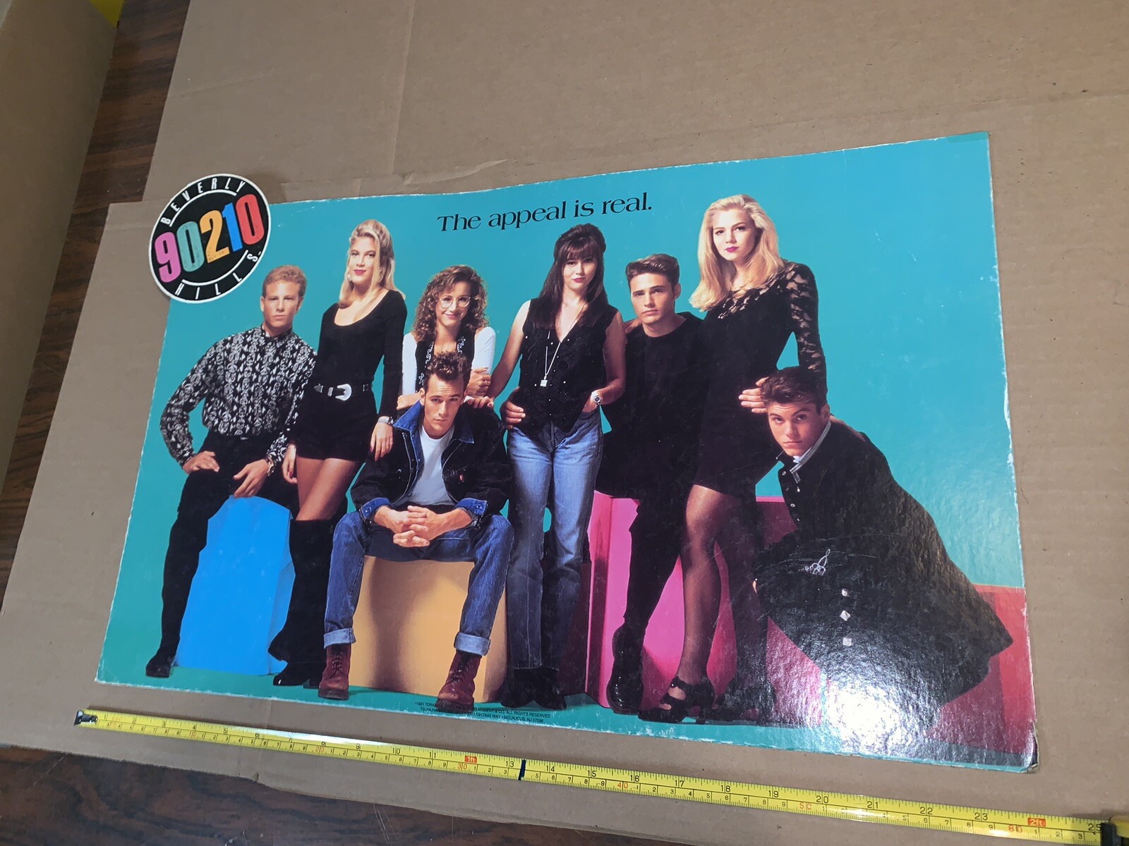 Rare 24”x15” 90210 Cardboard Makeup Display