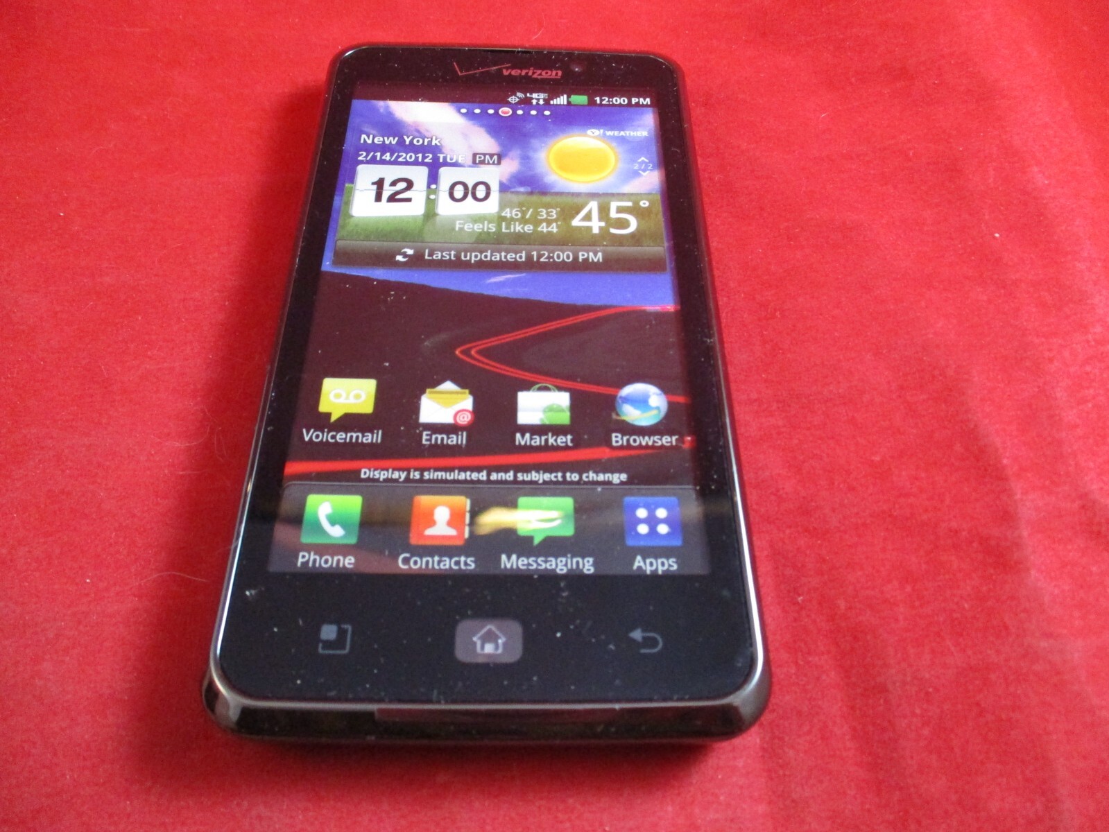 LG Verizon 4G Mock Dummy Mobile Cell Phone Store Display (not an actual phone)