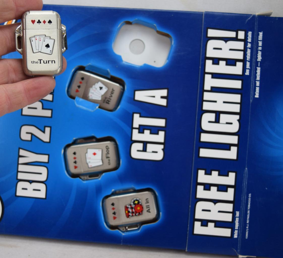 2005 Camel Cigarettes Free Lighter Store Display w/4 Poker Card Butane Lighters