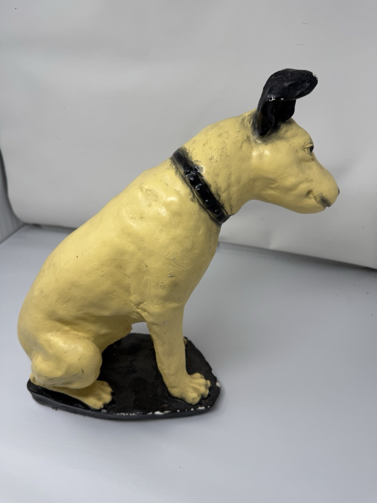 Antique RCA NIPPER Dog Chalkware Vintage Advertising