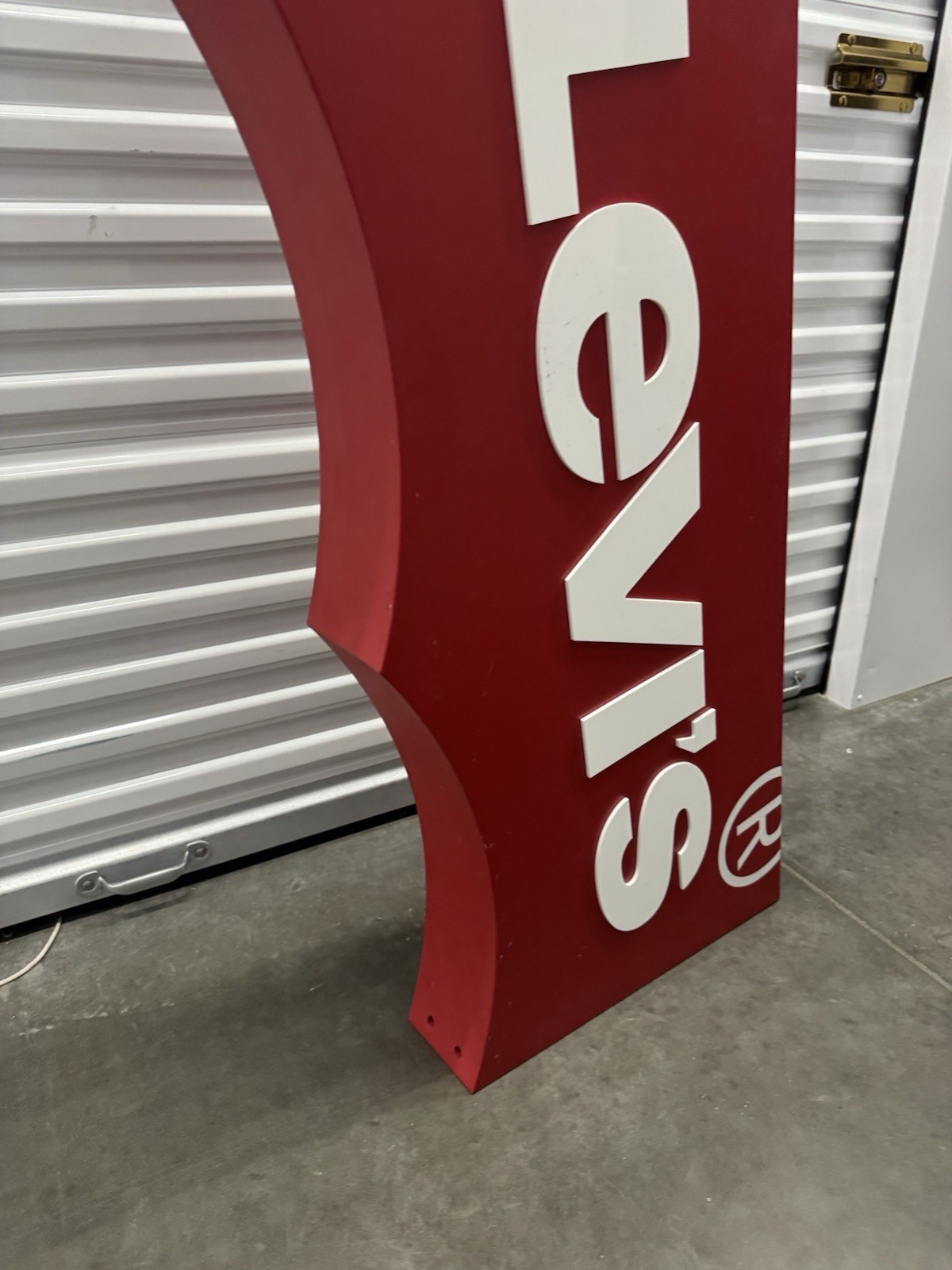 Huge 4ft Vintage Levi’s Jeans Store Display Sign 3D Raised Letter Batwing Large