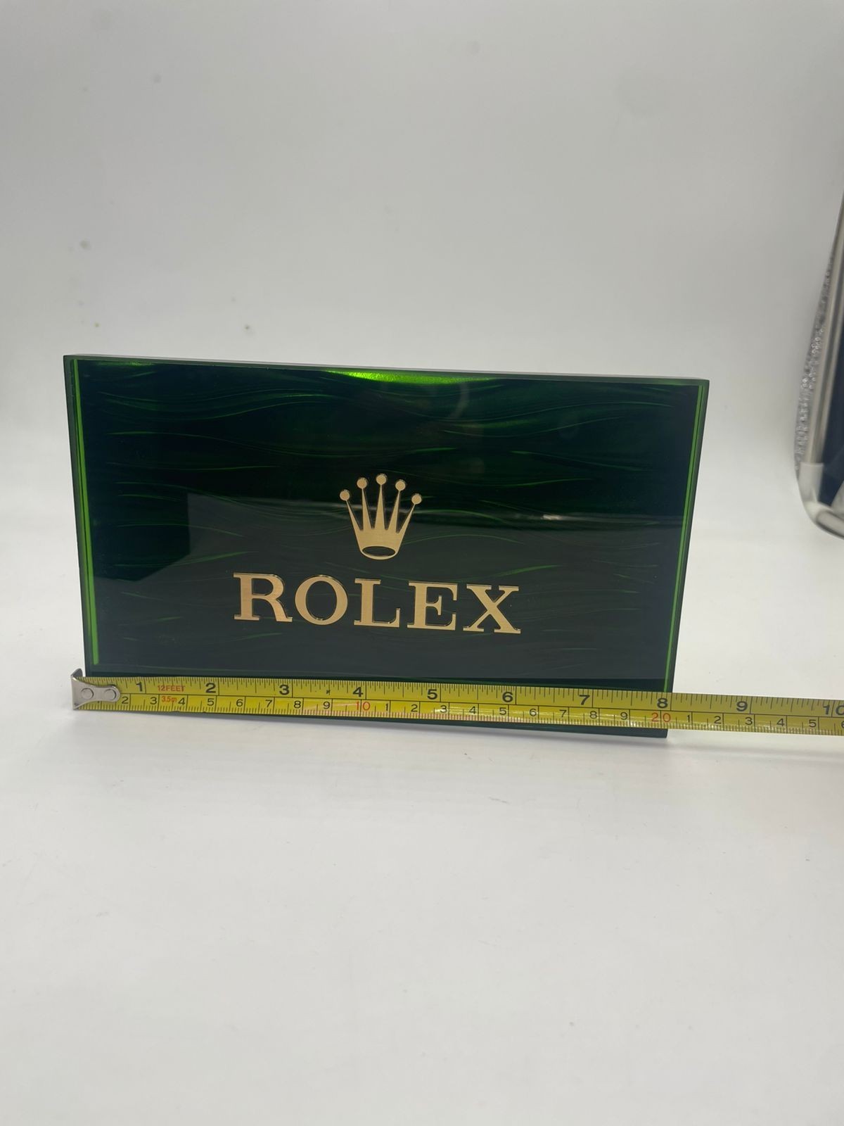 Rolex Store Acrylic Green Waves Displays 3pc Set
