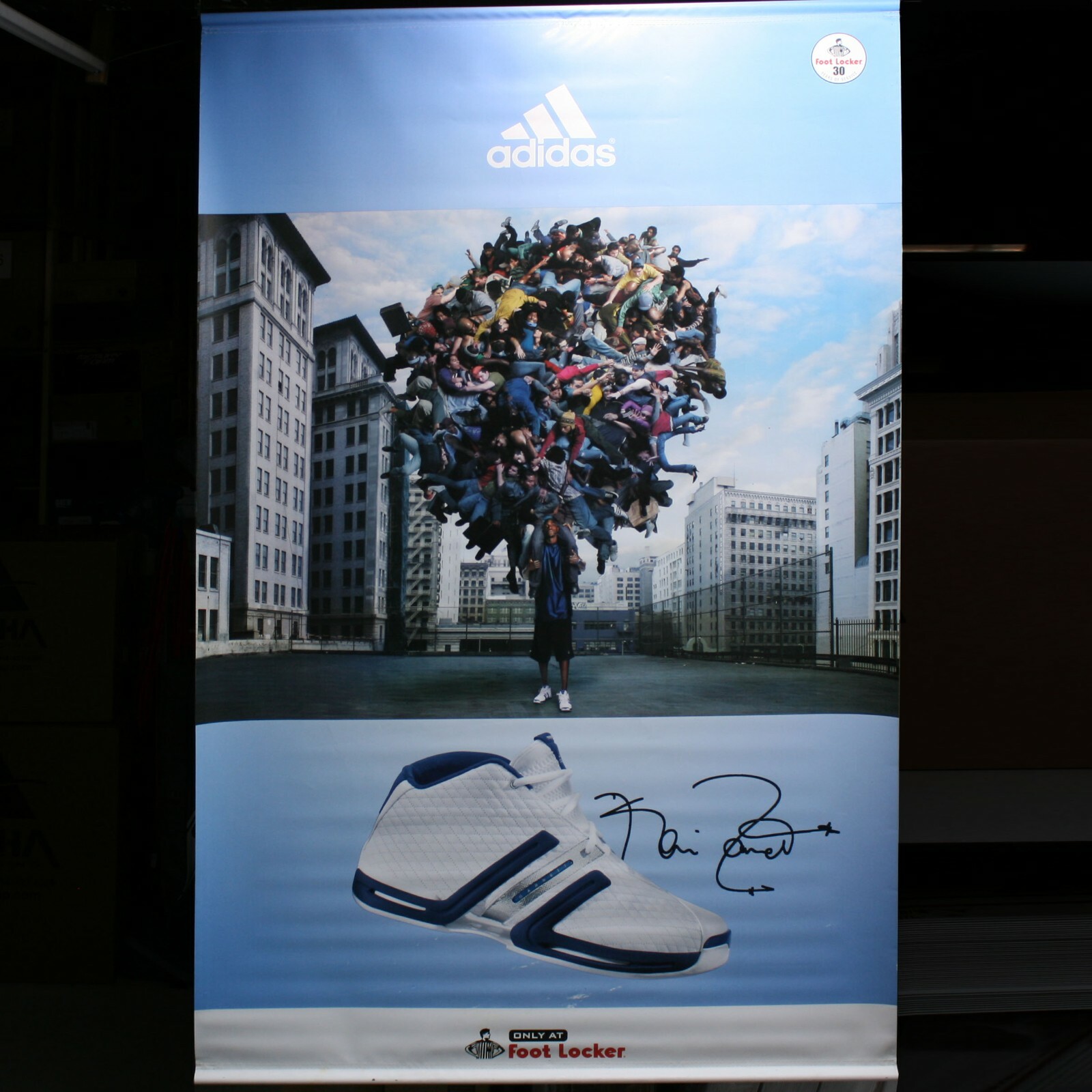 Foot Locker Kevin Garnett Adidas Sneakers 63″ x 40 Double-sided Vinyl Banner NBA
