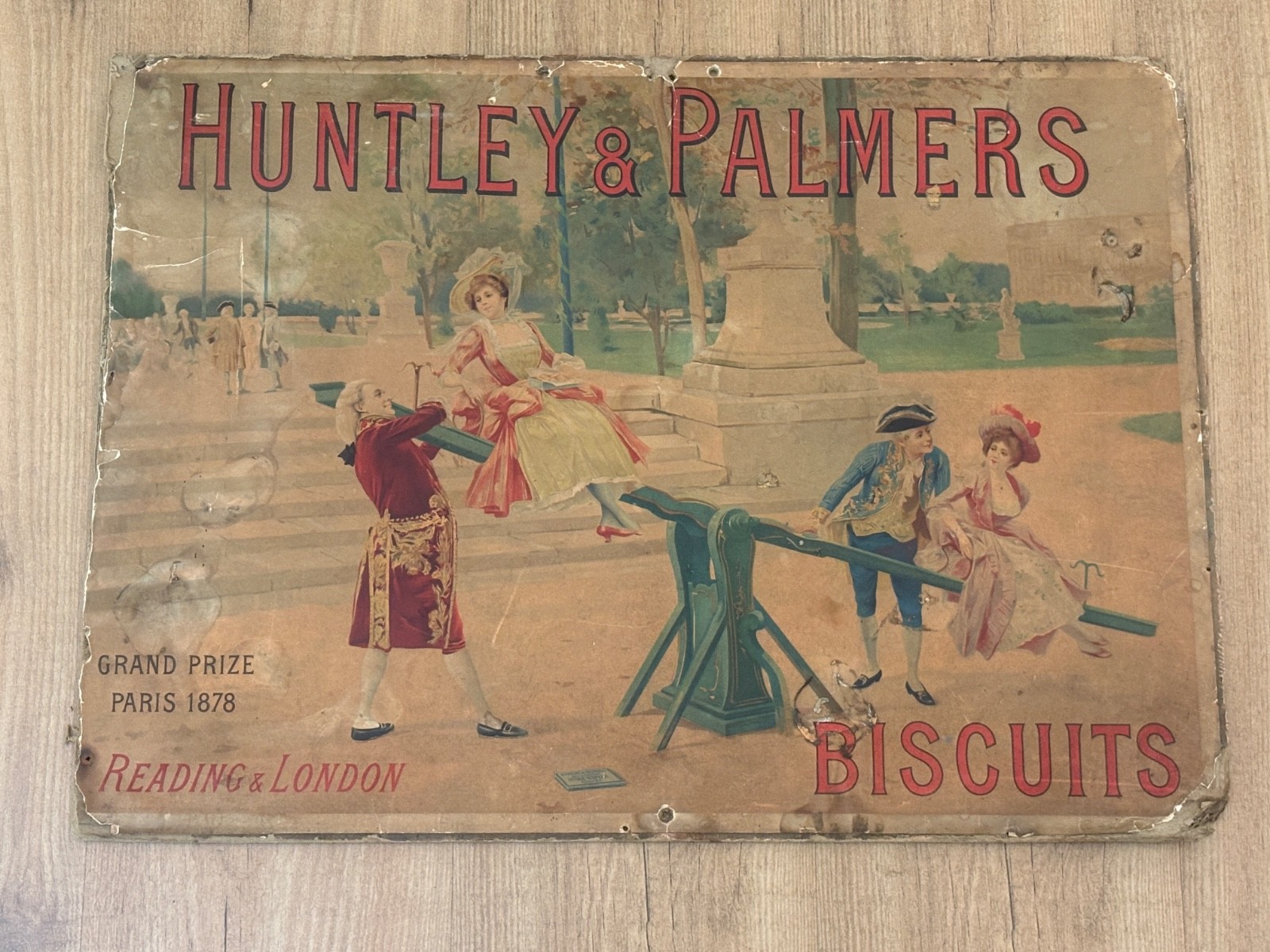 Huntley & Pampers England 1900 Advertising Sign-Chromolithograph