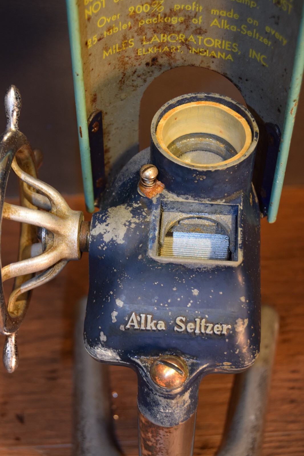 Vintage ALKA SELTZER PHARMACY SODA FOUNTAIN GRINDER DISPENSER MACHINE