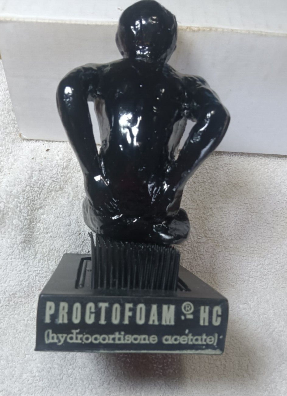 Vtg Drug store advertising counter figure display Proctofoam Hemorrhoids