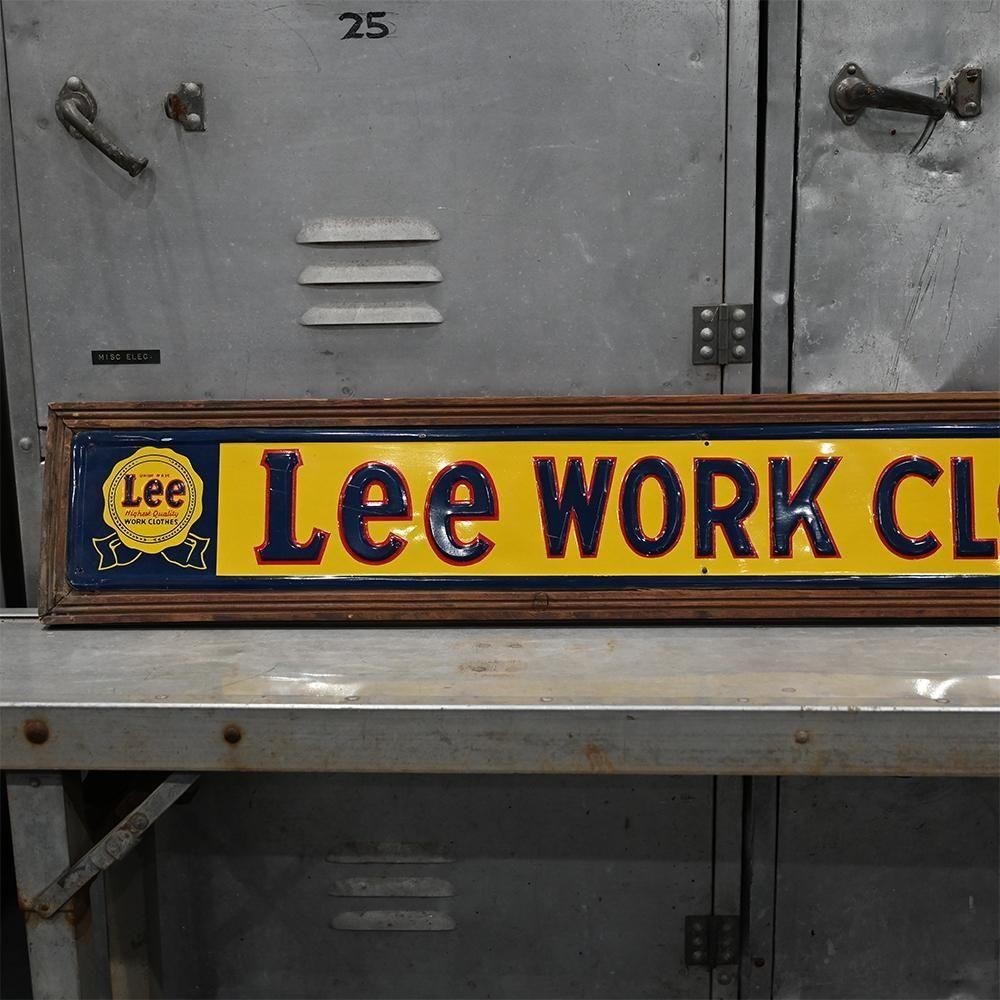 Around 1950’s Lee ” Work Clothing Dept ” Advertising Sign Billboard Made in USA