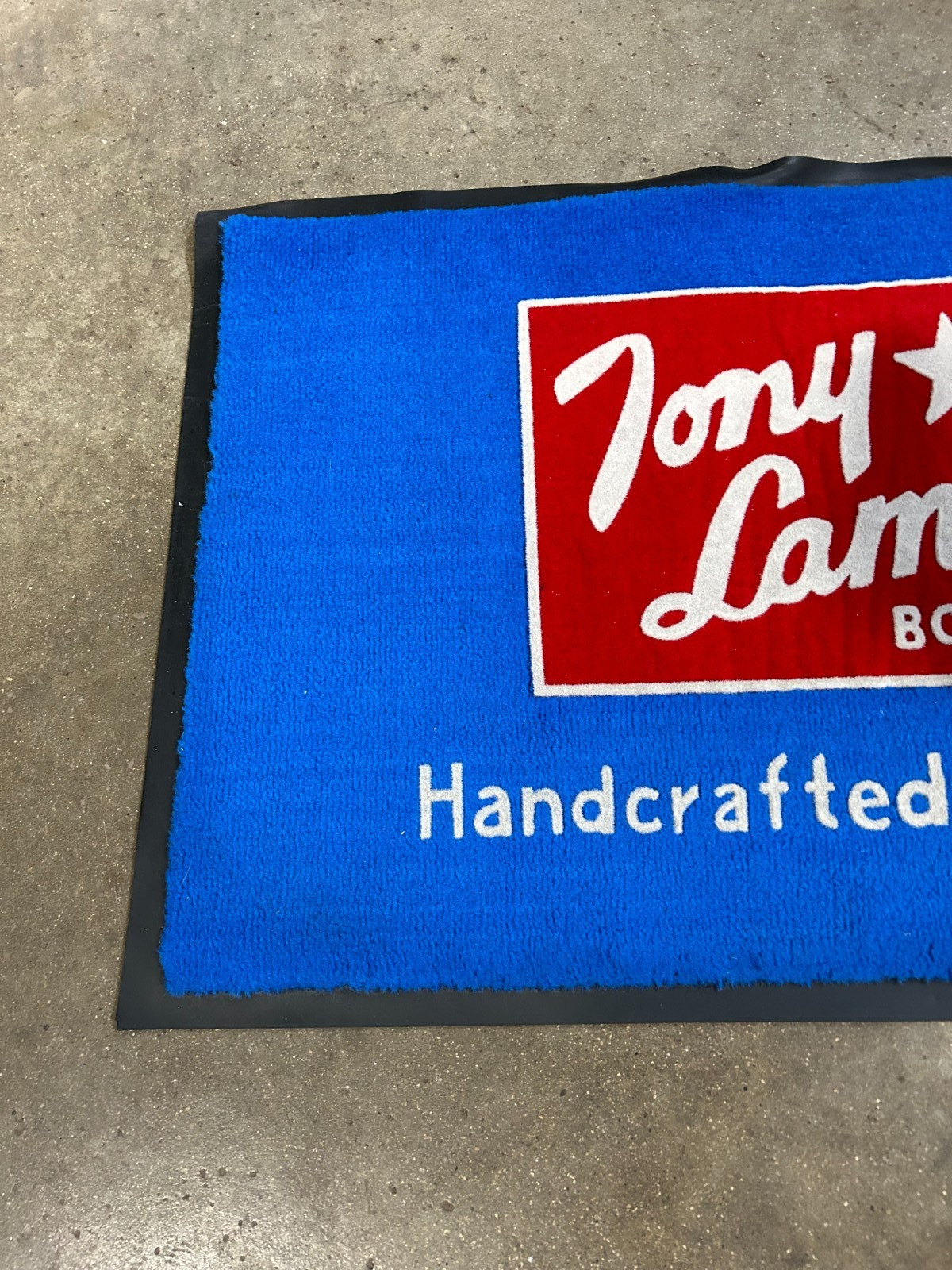 Vintage Tony Lama Mat Boots Advertisement Floor Mat Rug Sign Store Display