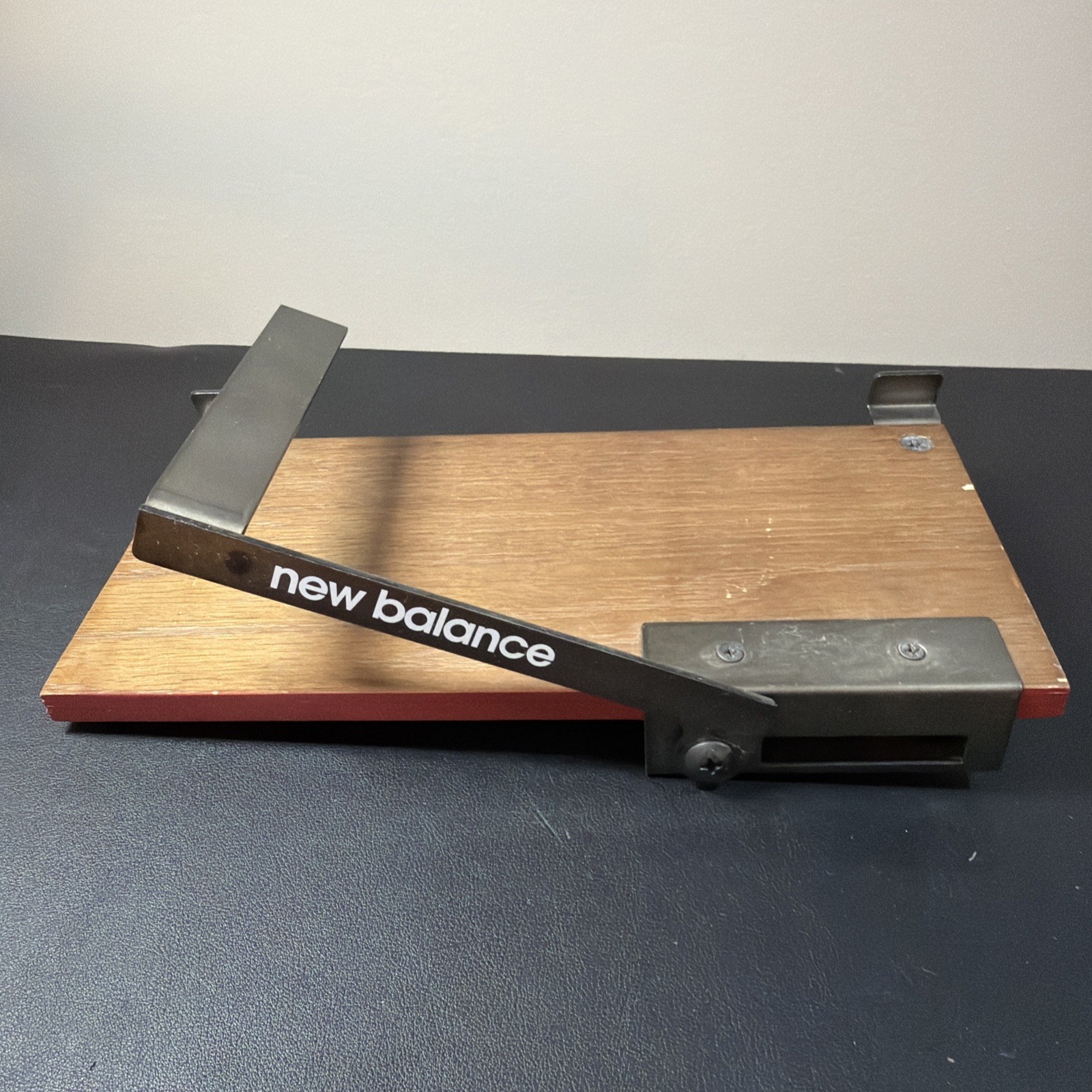 Vintage New Balance Single Shoe Display Shelf Wood – Please Read Description!