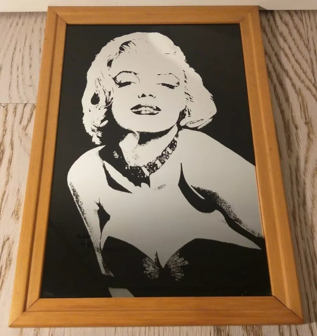 MIRROR PICTURES-MARILYN MONROE-80′ MEMORABILIA-VINTAGE MIRROR PICTURE