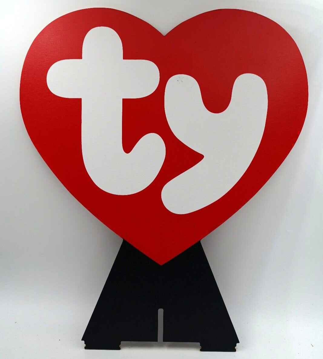 RARE TY BEANIE BABIES LARGE HEART SHAPED STORE DISPLAY SIGN 18.5″ TALL