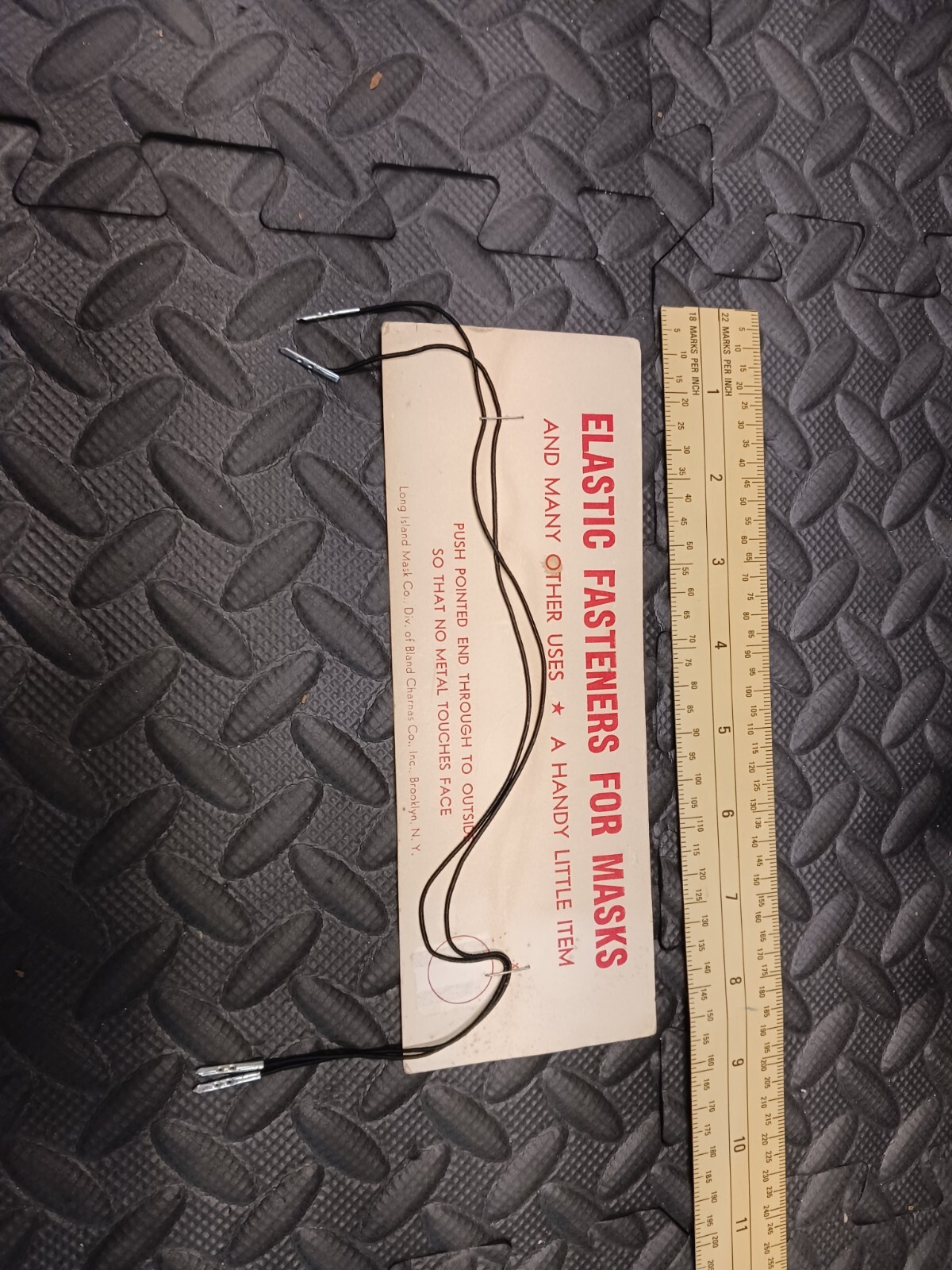 Vintage Store Sign Elastic Fastener For Masks Brooklyn New York Advertisement…
