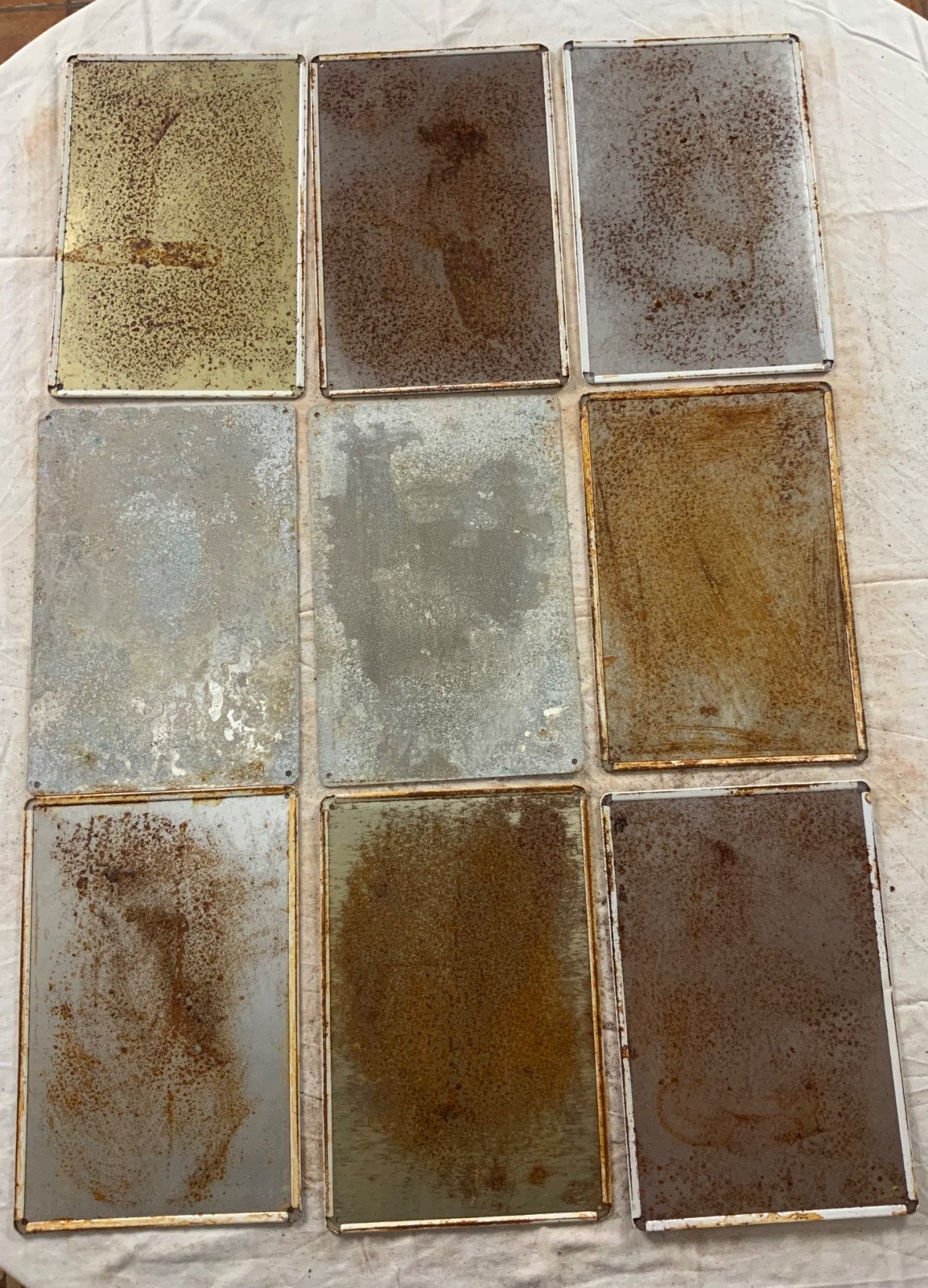 Metal plates No.9 plates, cm 20×30