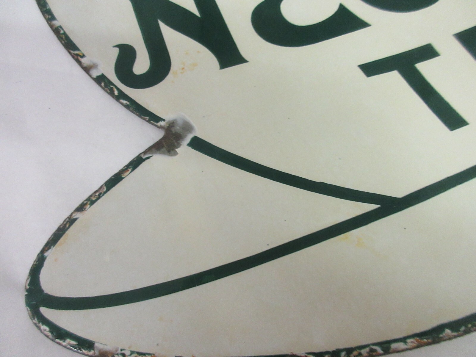 VINTAGE ADVERTISING NECTAR TEA PORCELAIN SIGN VERY RARE STORE DISPLAY M-350