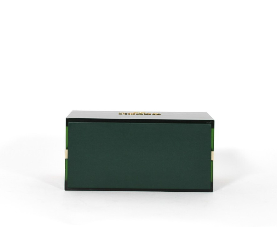 Rolex Magazine /Book Holder Acrylic And Leather Good Condition ~8 x 6 x 4 Inches