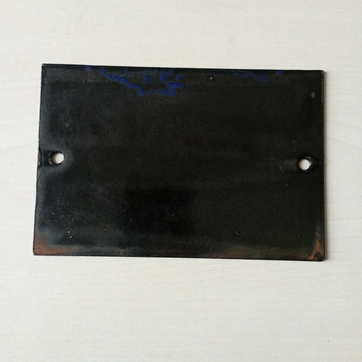 Old street number, house enamelled plaque, 15×10 cm, blue No. 86 98
