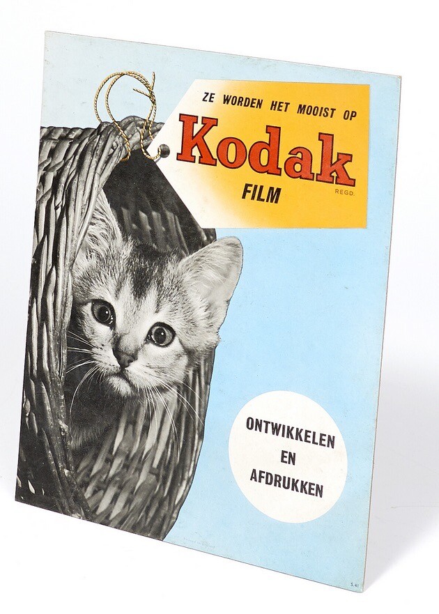 ✅ KODAK 1960s STORE WINDOW SHOP DISPLAY DUTCH ADVERTISING FILM, PRINT & DEVELOP