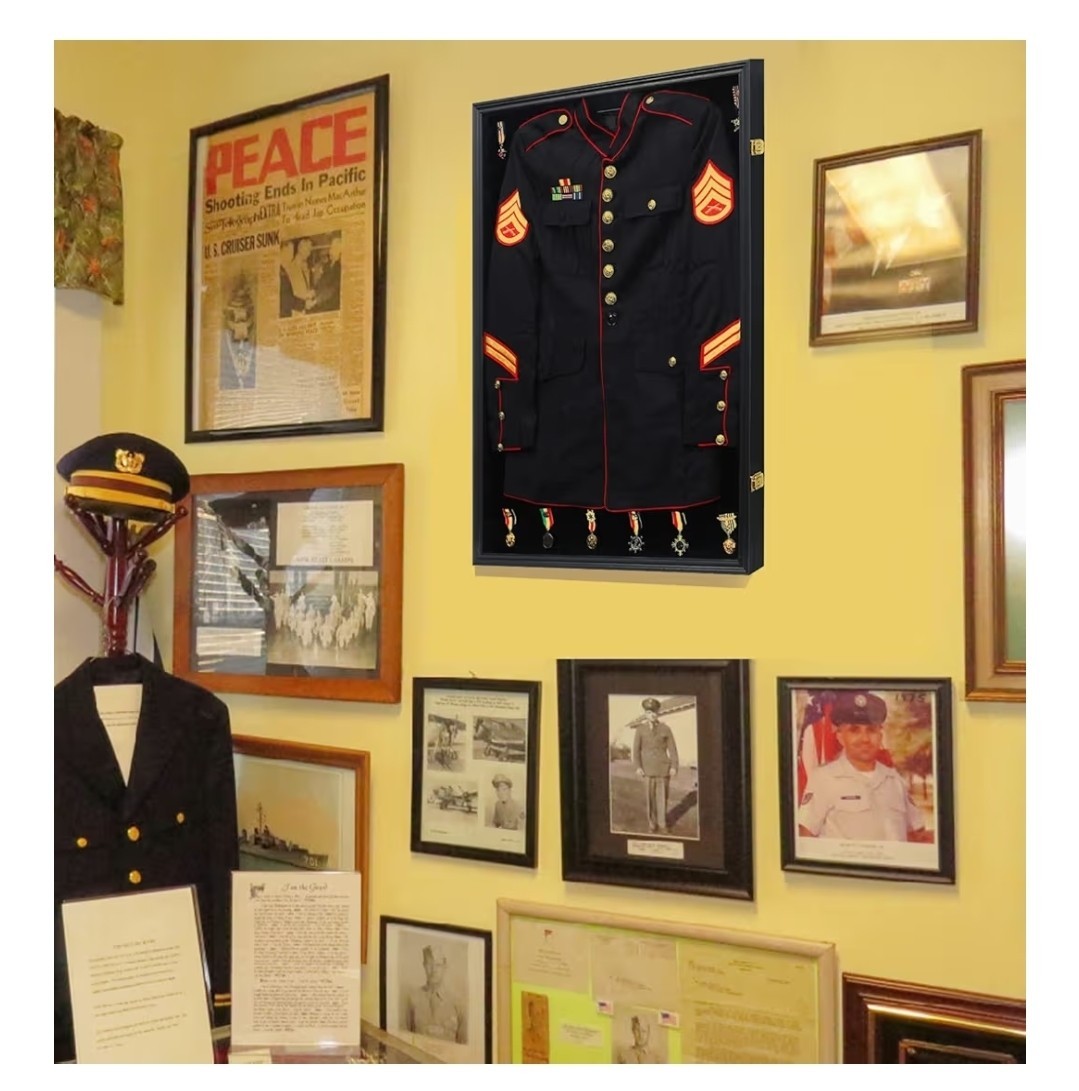 KCRasan Military Uniform Display Case – Police Uniform Display Frame