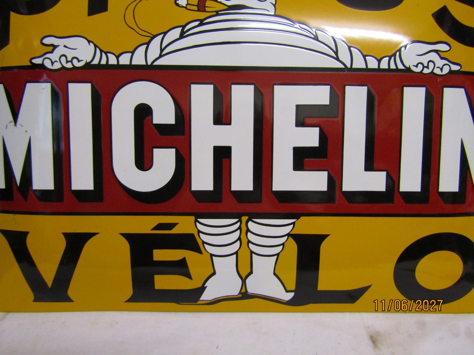 michelin enamel plate reissue 60 by 40 centimeters
