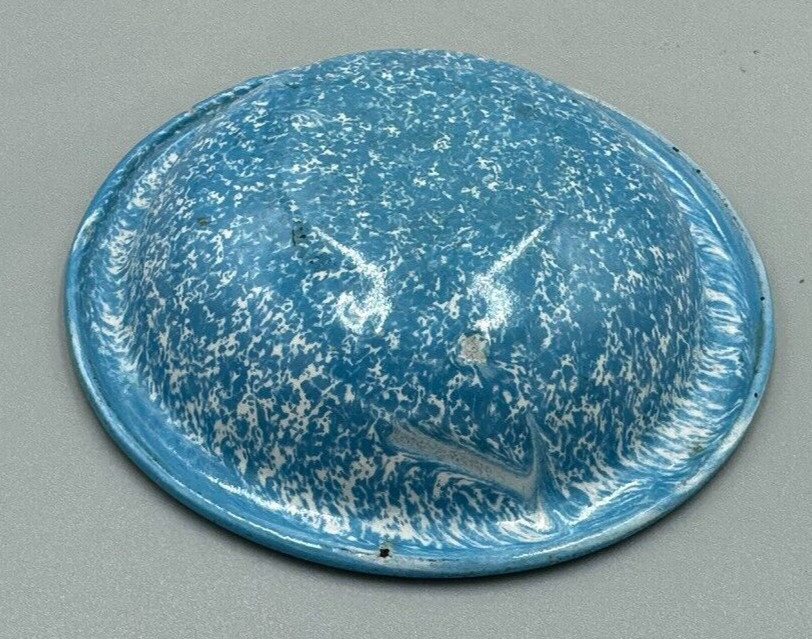 Antique SALESMAN SAMPLE Lava Volcanic ENAMEL WARE Graniteware Advertising Bowl