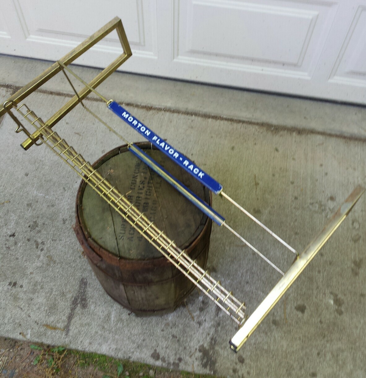 VTG Morton Salt Store Display Flavor Rack Double Sided With Company Tag 26 X 14
