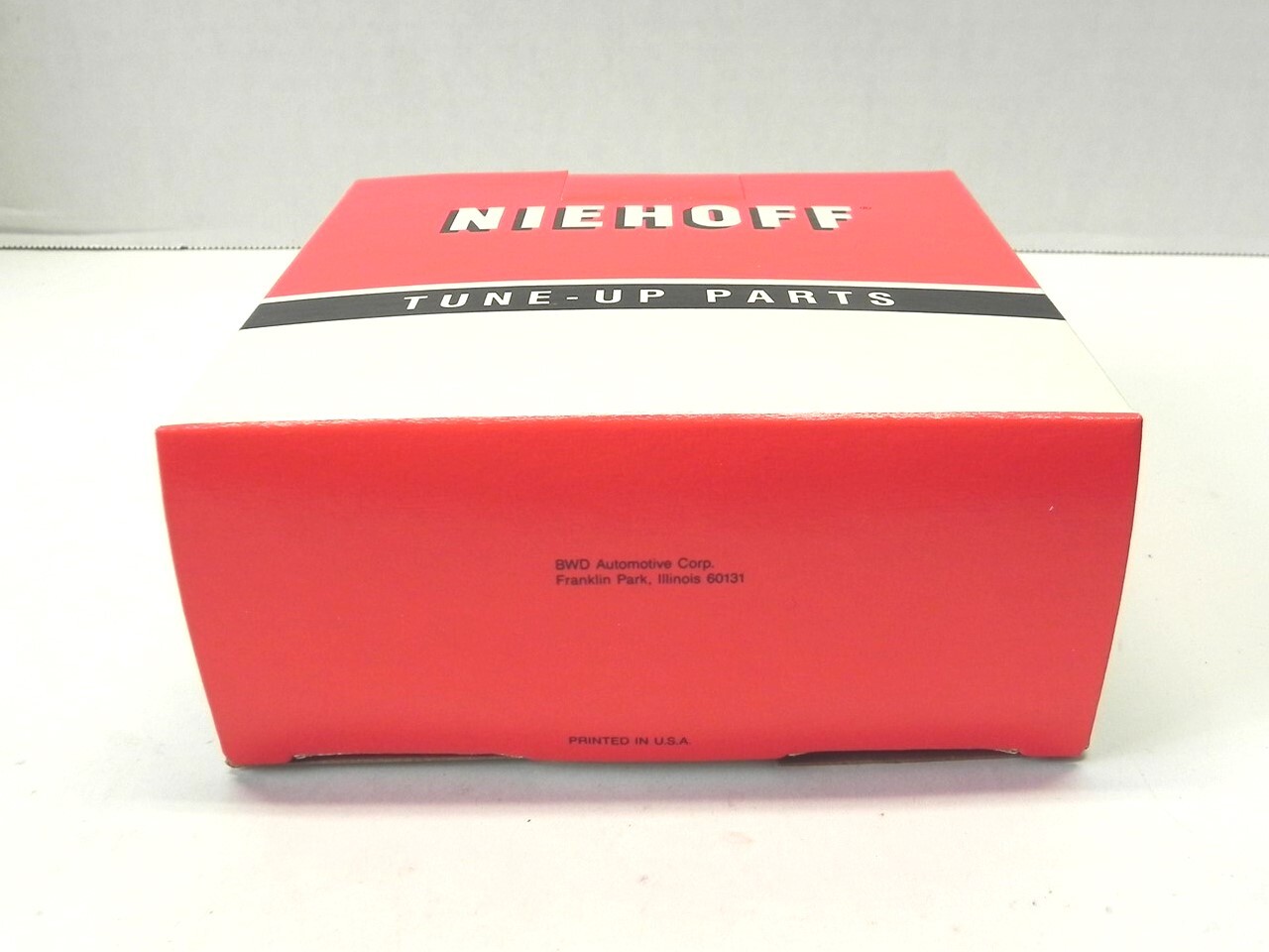VINTAGE NIEHOFF TUNE-UP PARTS DISPLAY BOX *BOX ONLY* #209N 5.25″x2.25″x5.25″ NEW