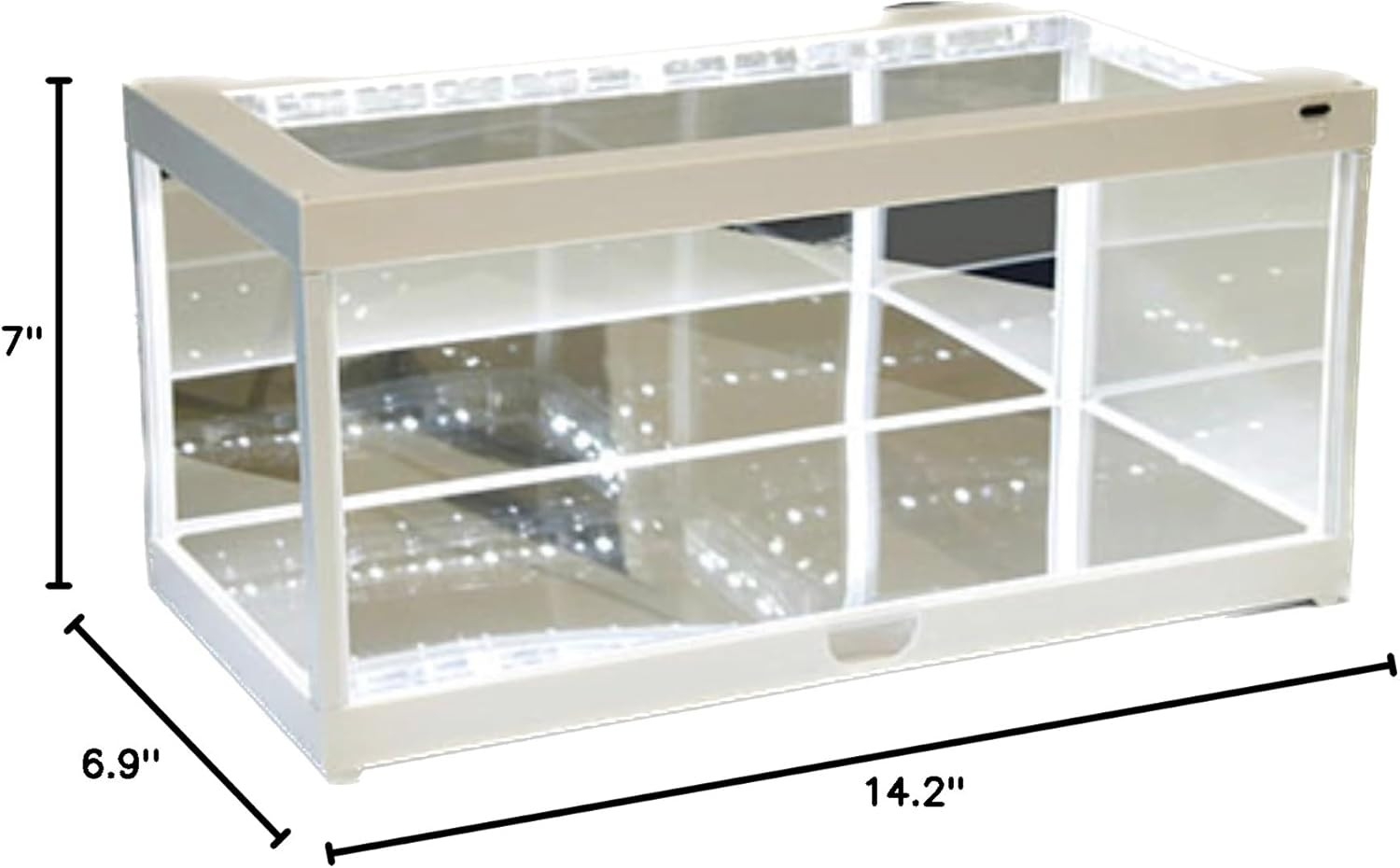 White Collectible Display Show Case Illumicase+ with LED Lights and Mirror Base