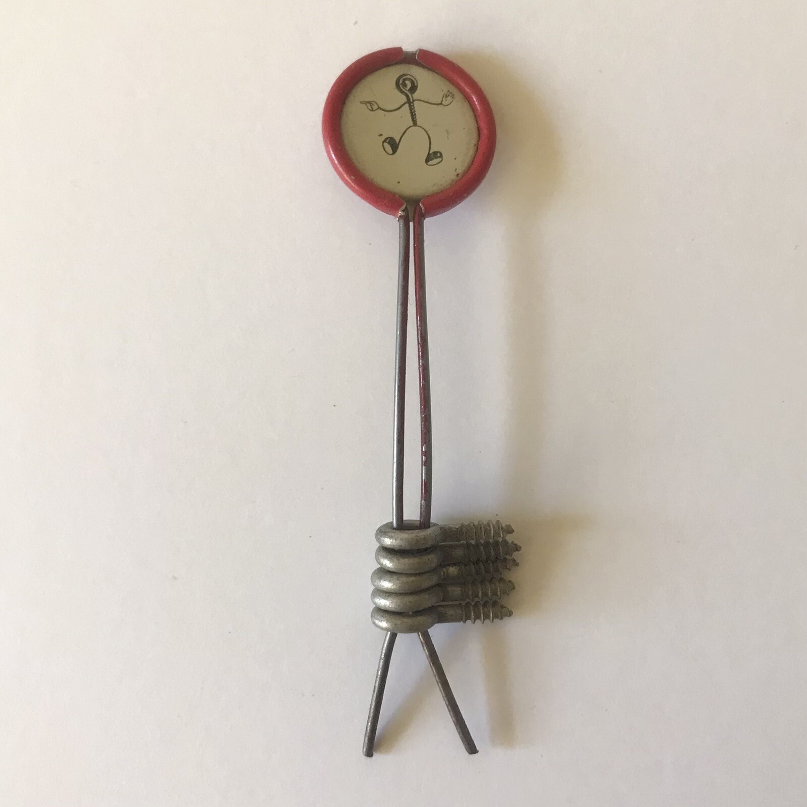 Judd Kadmilite Screw Pin 3 inch Advertising Character Display Metal Red Tool VTG