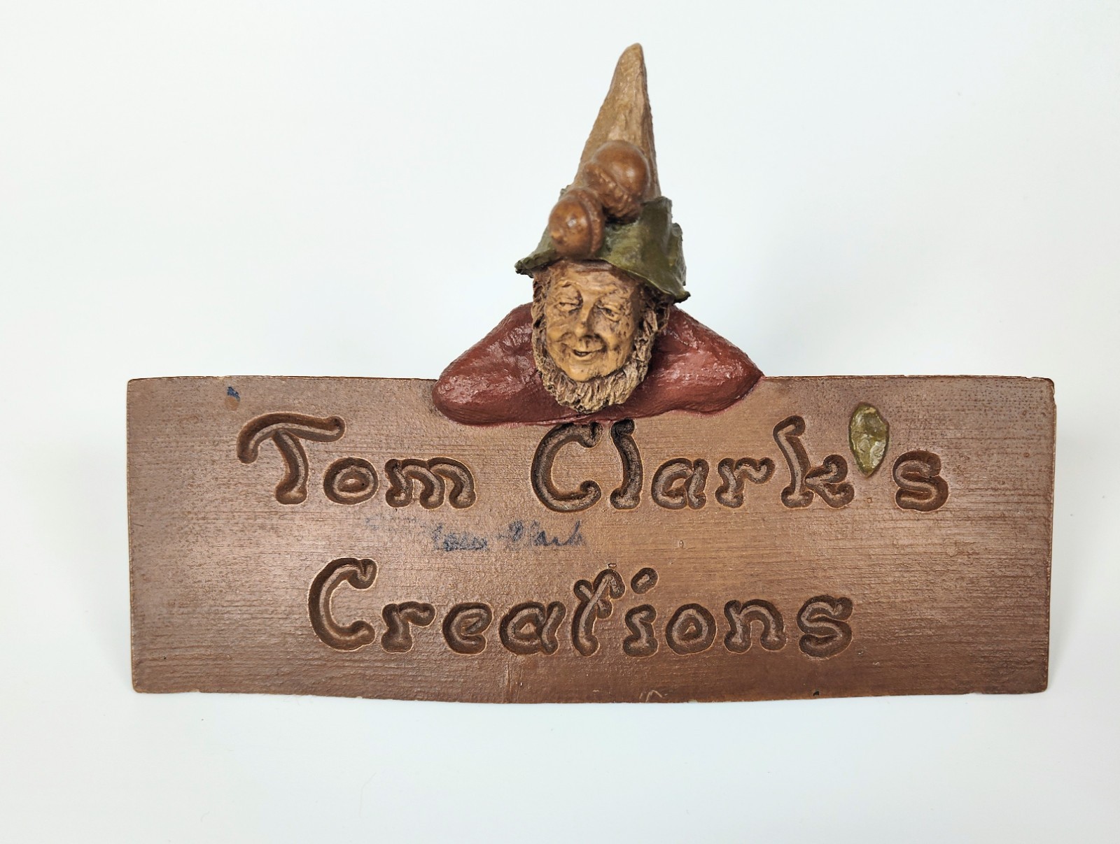 1983 Tom Clark’s Creations *PEN SIGNATURE* ADVERTISING SIGN Store Display Gnome