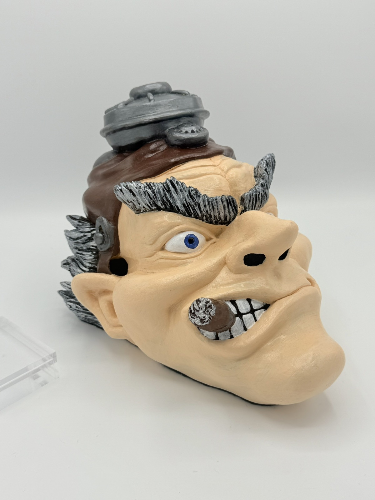 CUSTOM MAD SCIENTIST HEAD FOR OAKLEY SUNGLASSES RARE DISPLAY CASE STAND BOB