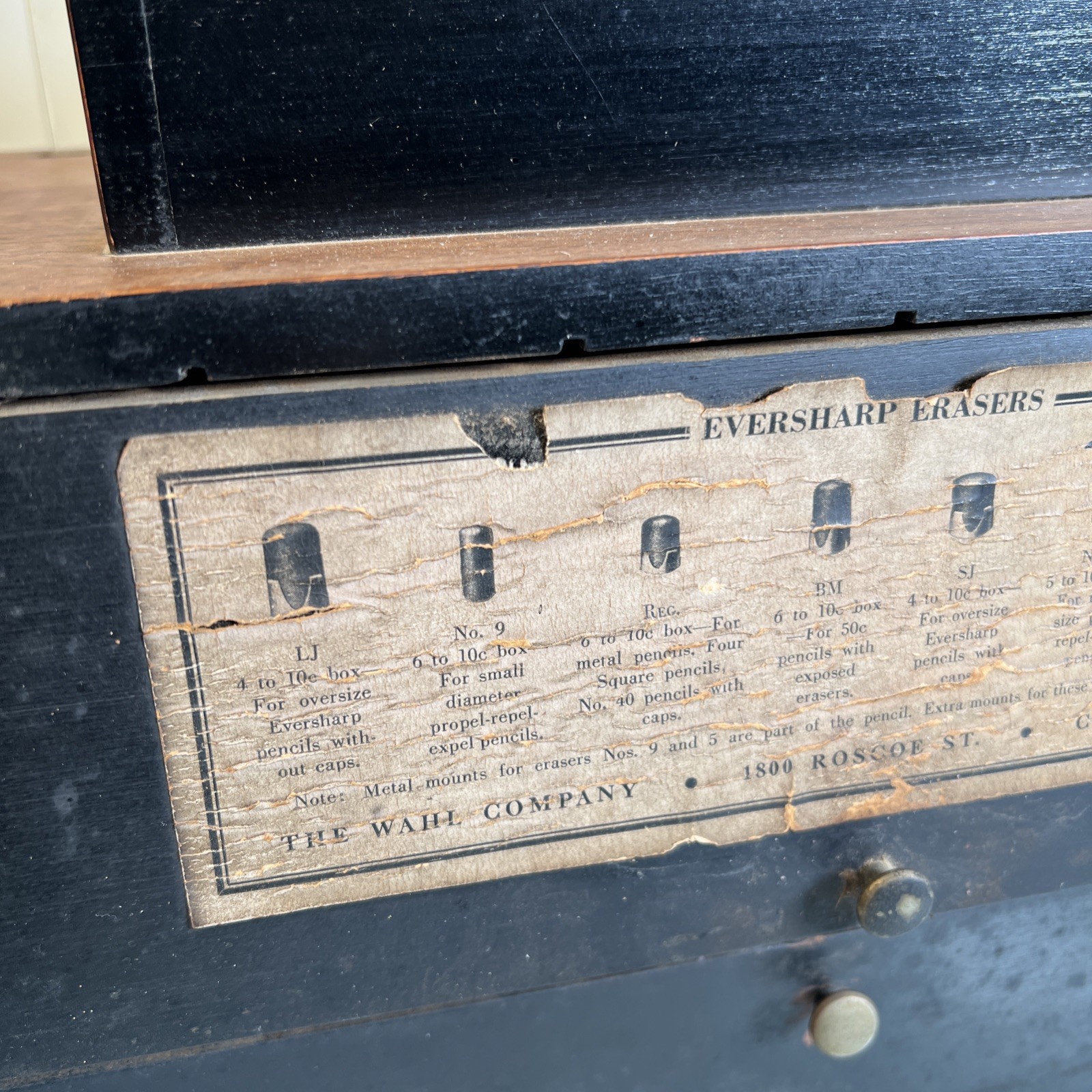 Vintage Eversharp Red Top Lead counter-top point-of-sale display