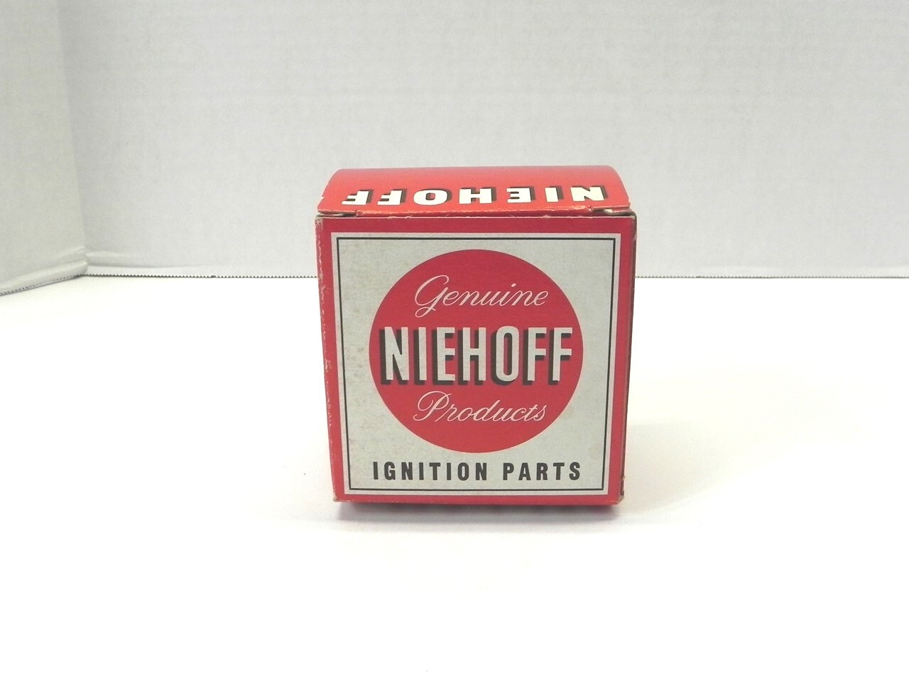 VINTAGE NIEHOFF IGNITION PARTS DISPLAY BOX *BOX ONLY #1130 3.50″x3.25″x2.75″ NEW