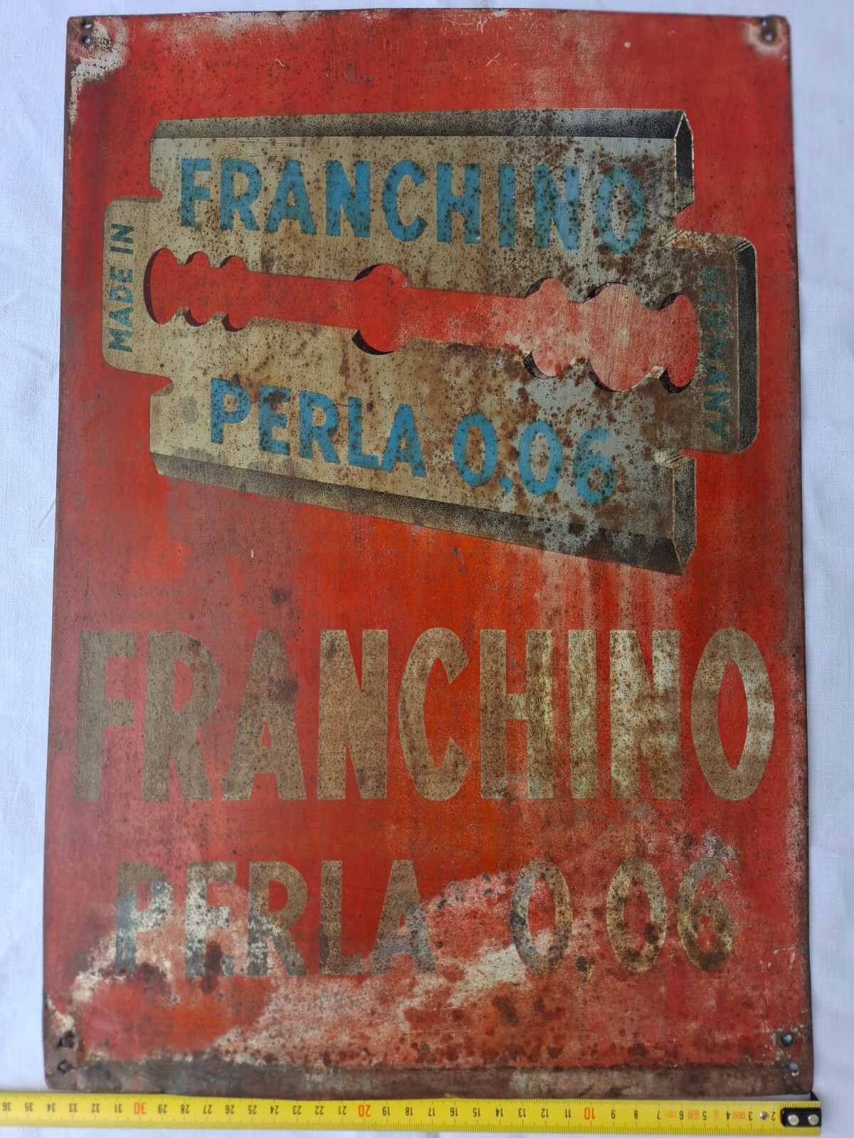 VINTAGE ADVERTISING PLATE FRANCHO BLADE FOR SAFETY RAZOR 1910 ORIGINAL
