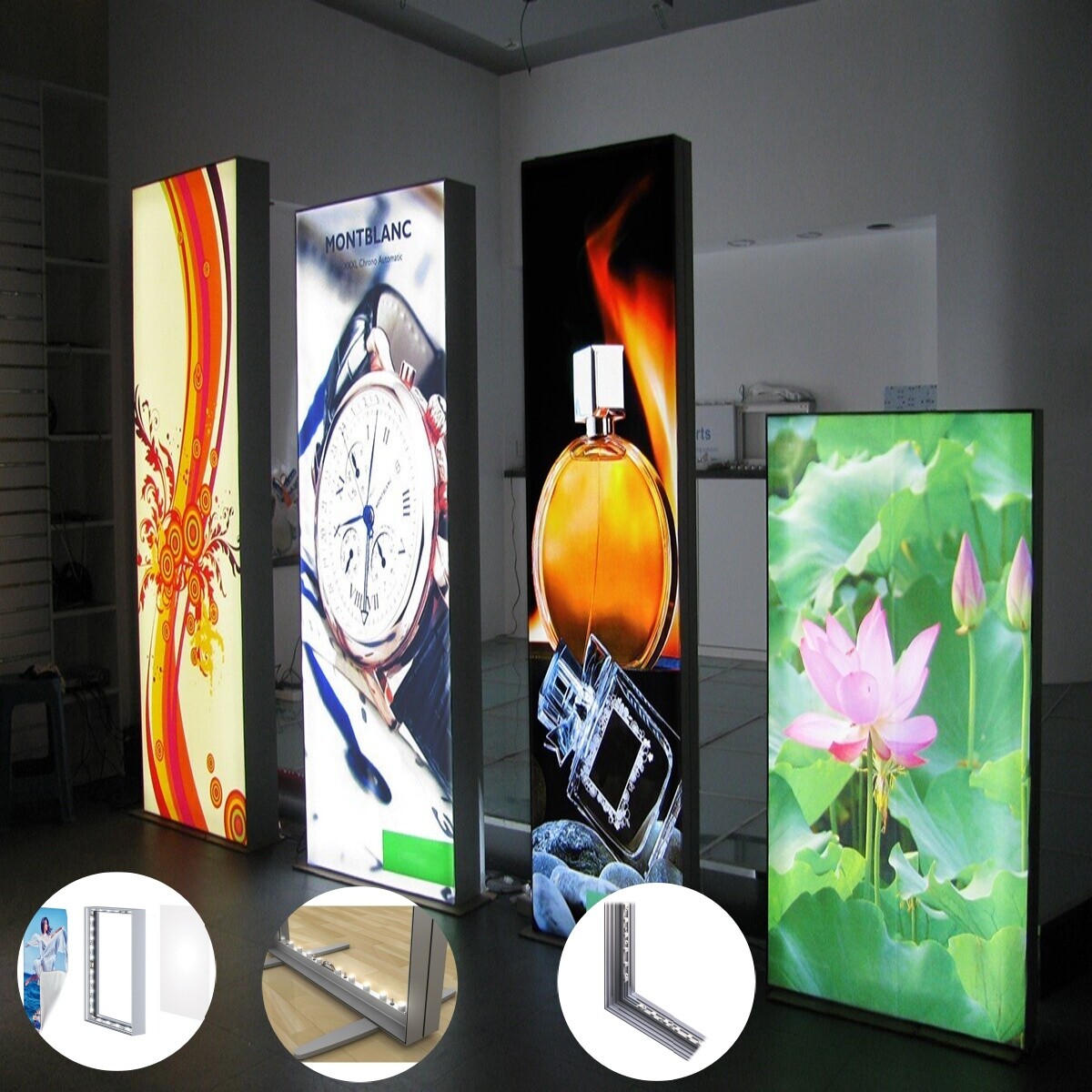 3ft x 4ft Led Light Box Custom Frameless Advertising Fabric Lightbox for Shop