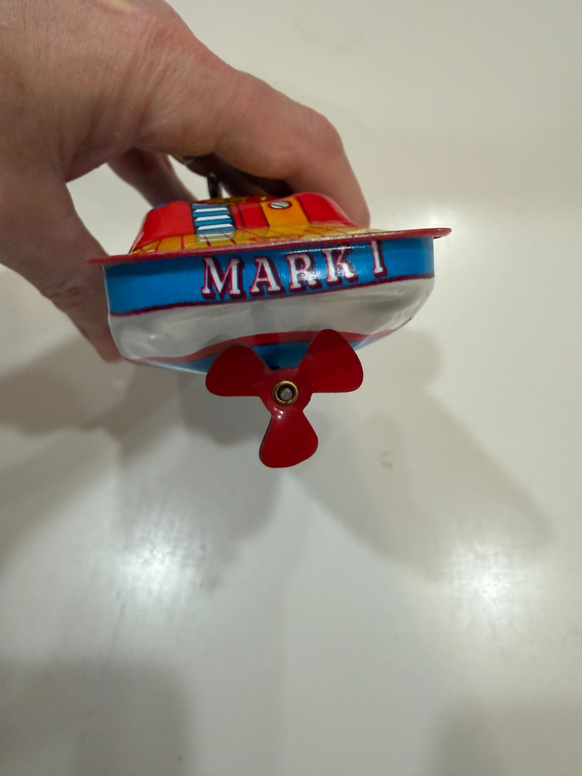 Vintage J. Chein Tin Speed Boat 🚤 NOS from original case-ALL Working Great-Nice