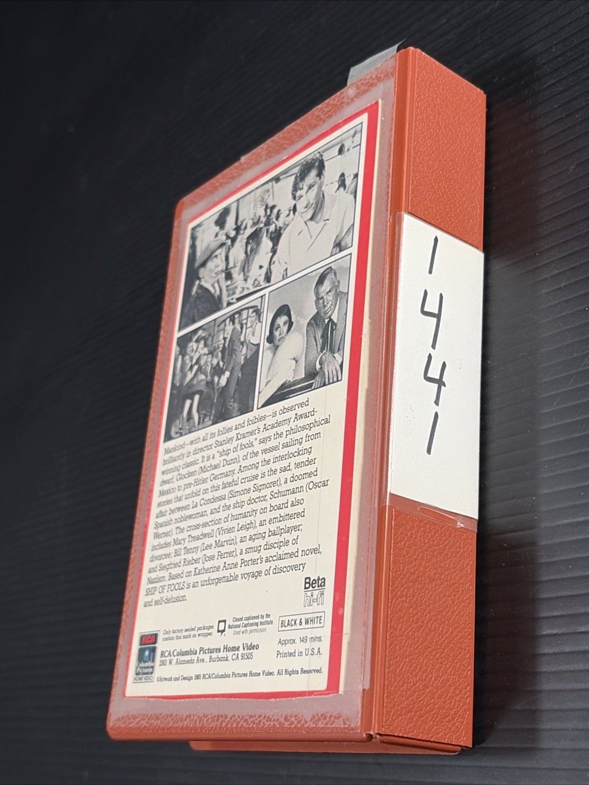 Vtg Discount Video Store Beta Rental Case Box Ephemera Nostalgia Ship Of Fools
