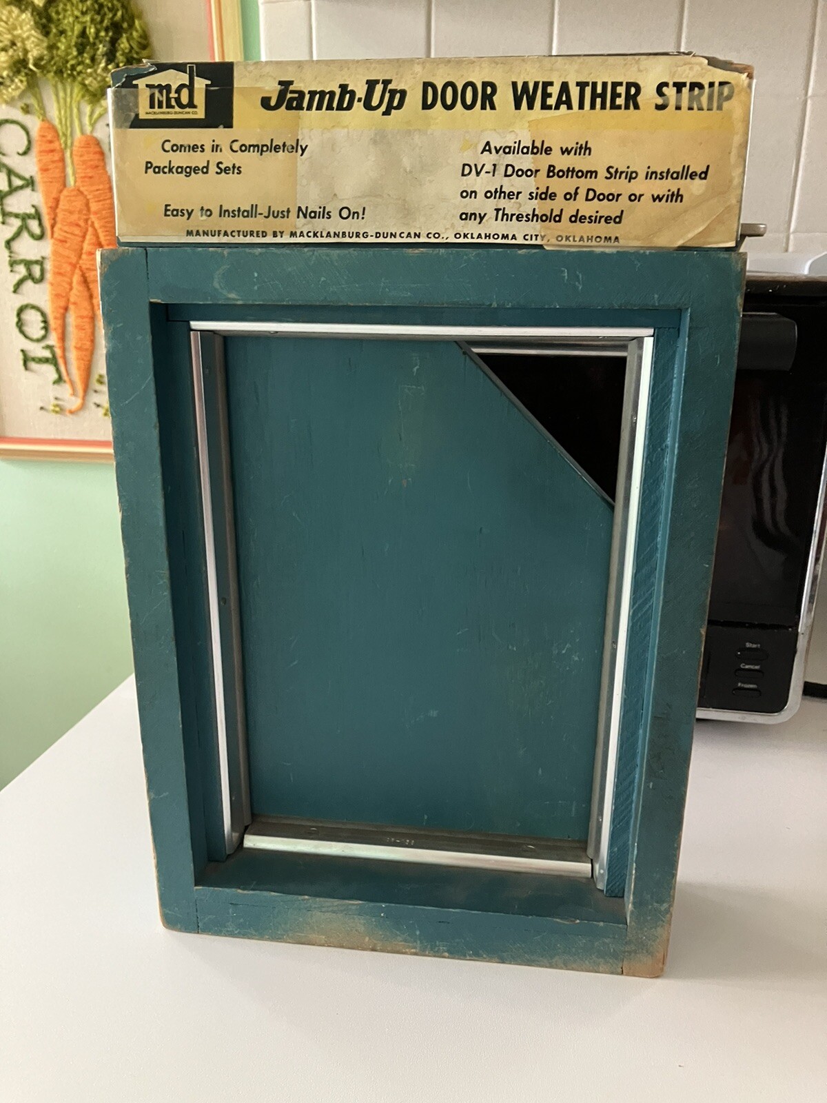 RARE Vtg MD Building Countertop Advertising Display Working Wood Door Store