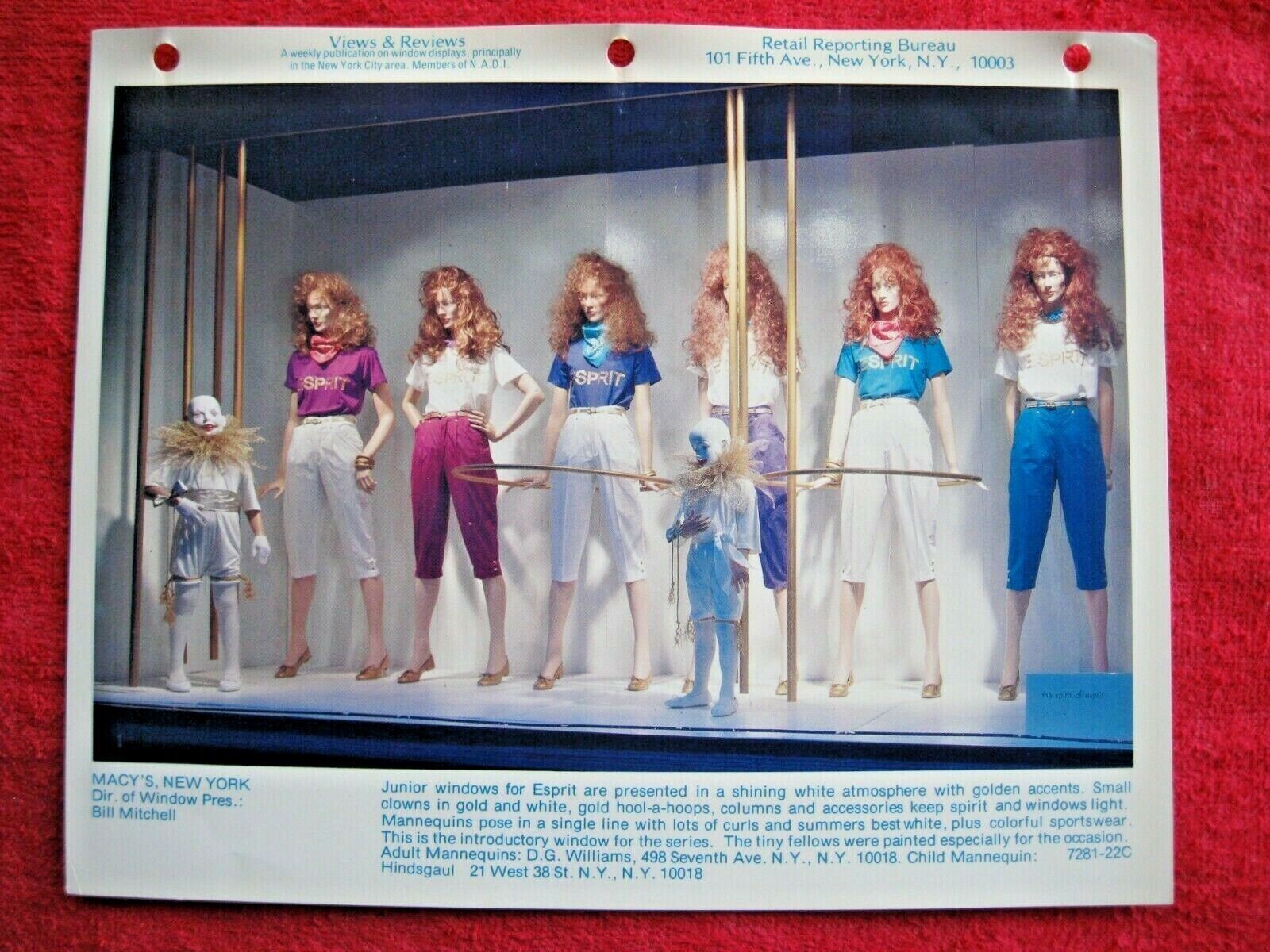 1970’s MACY’S STORE WINDOW DISPLAY JUNIOR WINDOWS FOR ESPRIT PHOTOGRAPH PRINT 65