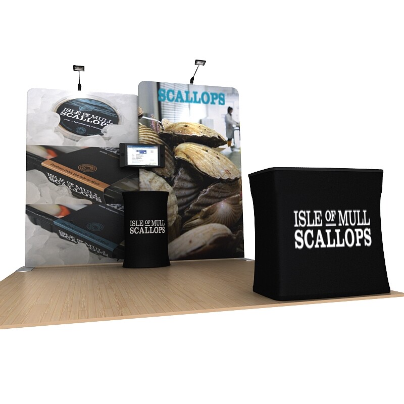 10ft Back Wall Trade Show Display Booth Pop Up Stand with Custom Graphic Print