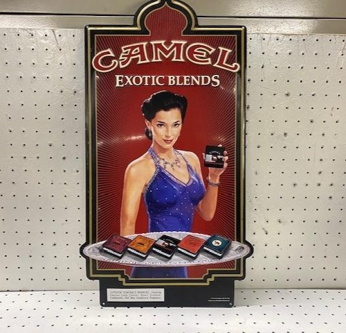 Vintage Camel Exotic Blends 3D Plastic Store Display Sign Diecut RJ Reynolds