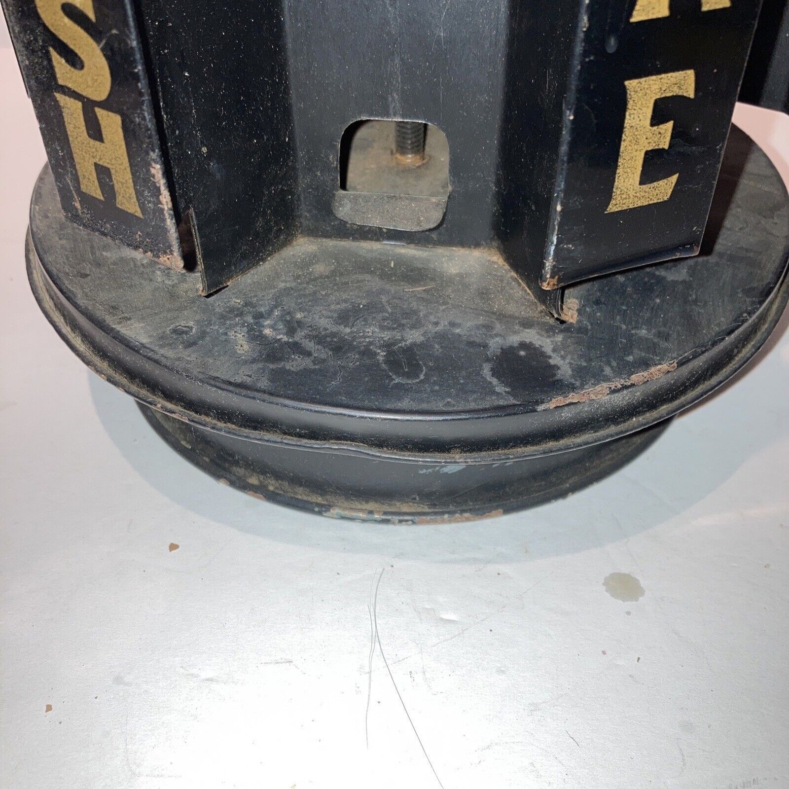 Vtg Esquire Boot Polish Metal Store Counter Display Spinning Rack Advertising