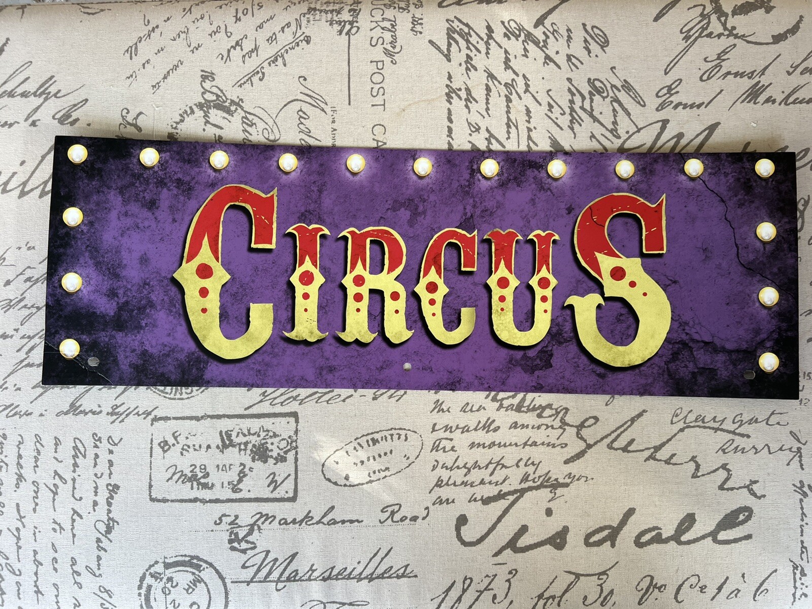 Spirit Halloween Cardboard End Cap Store Display Sign Circus Party Decoration