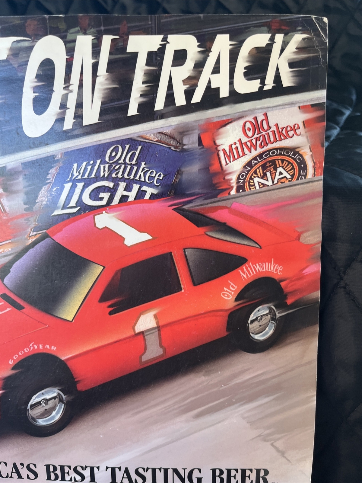 NOS Old Milwaukee Beer Point Of Sale Advertising Pit Stop Stock Car Sweepstakes