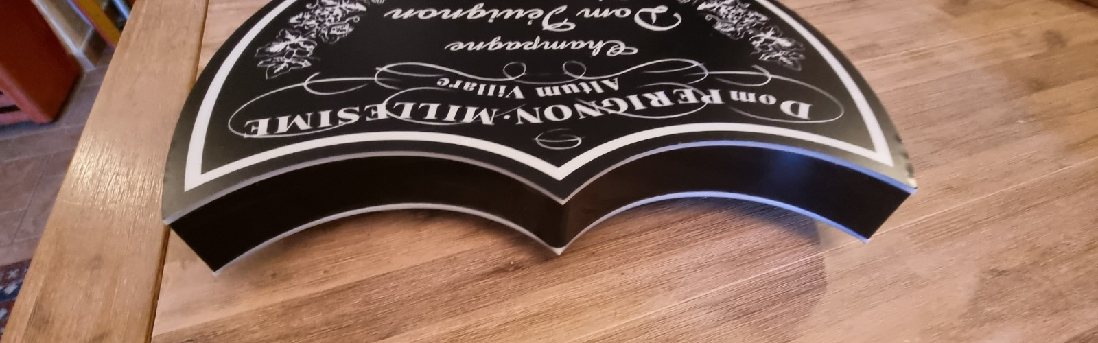Dom Perignon 60x60cm Handcrafted Plexiglass Two-Sided Light Sign