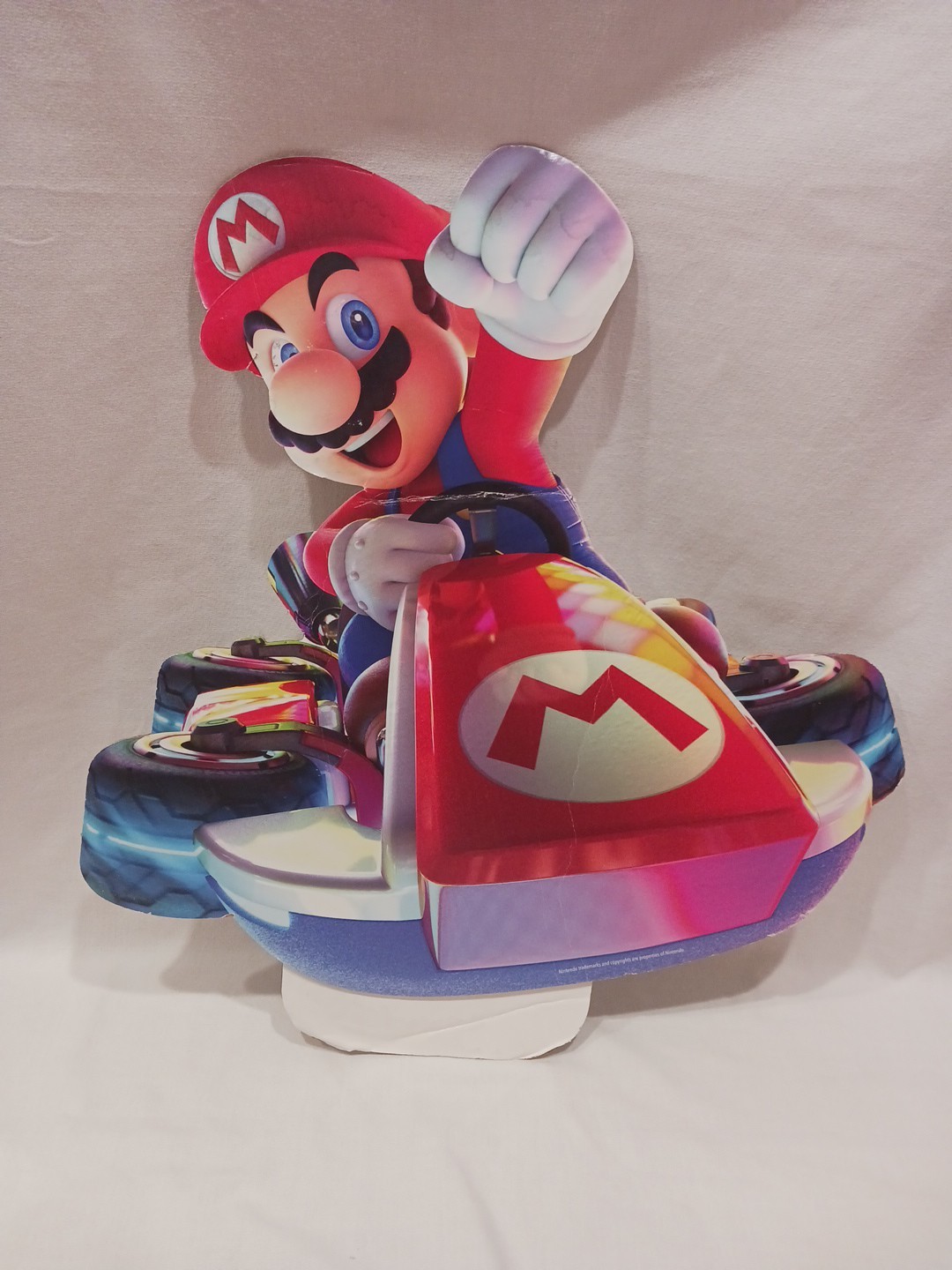Nintendo Mario Kart 8 Cardboard Store Display Game Stop Promo Standee Art 23″ B