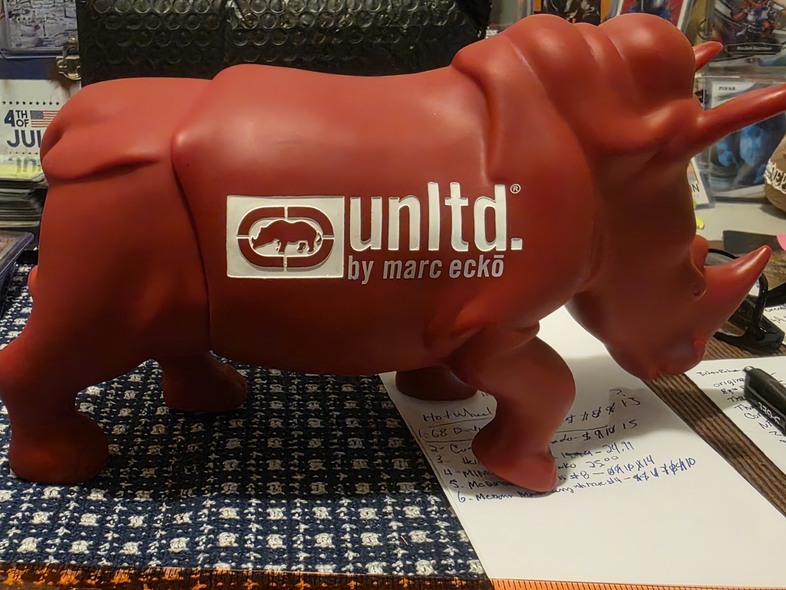 12′ Marc Ecko UNLTD Red Rhino Display Figure Rare Streetwear Decor NEW