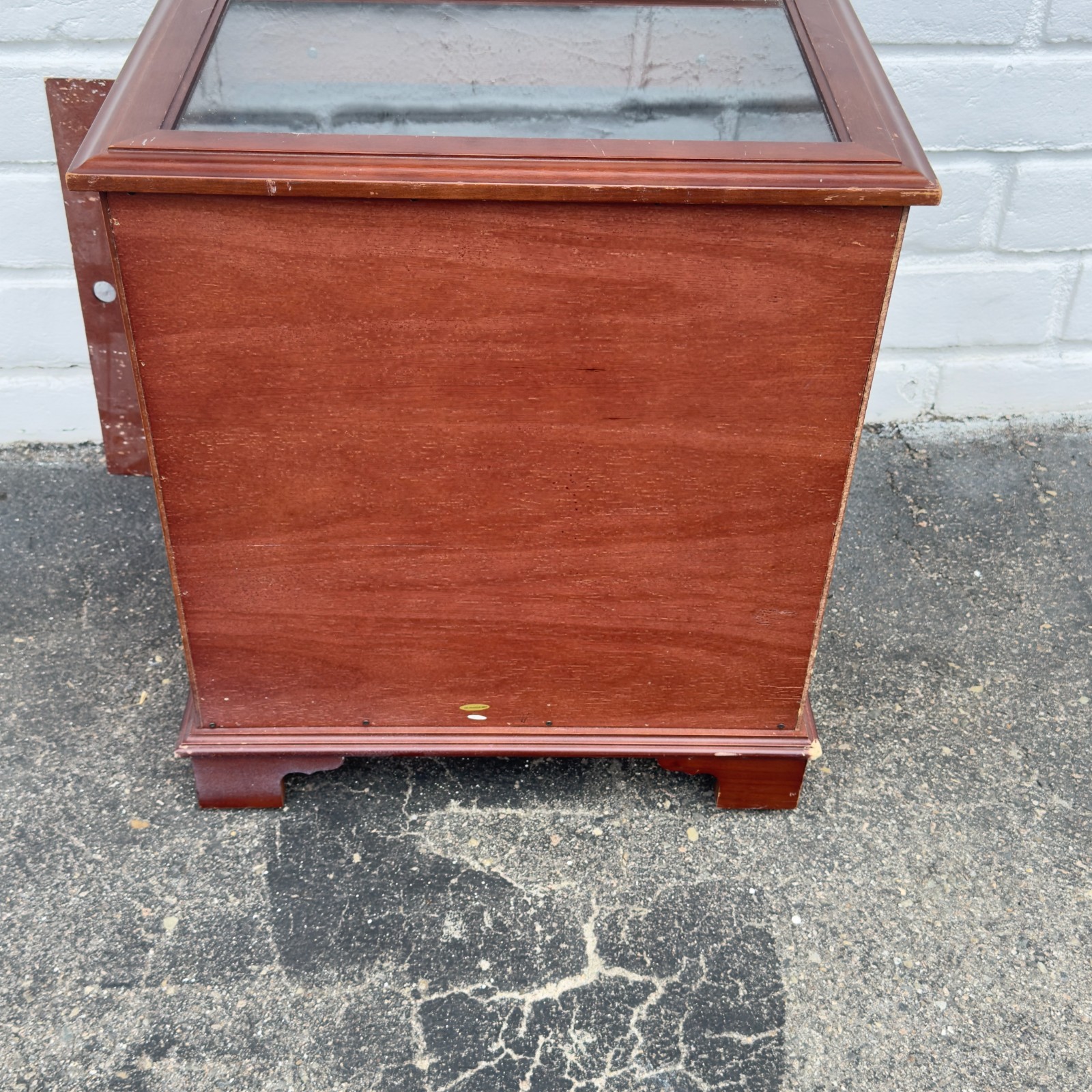 Wood Jewelry Display Cabinet Chest Glass Top 6 Drawers Brass Hardware