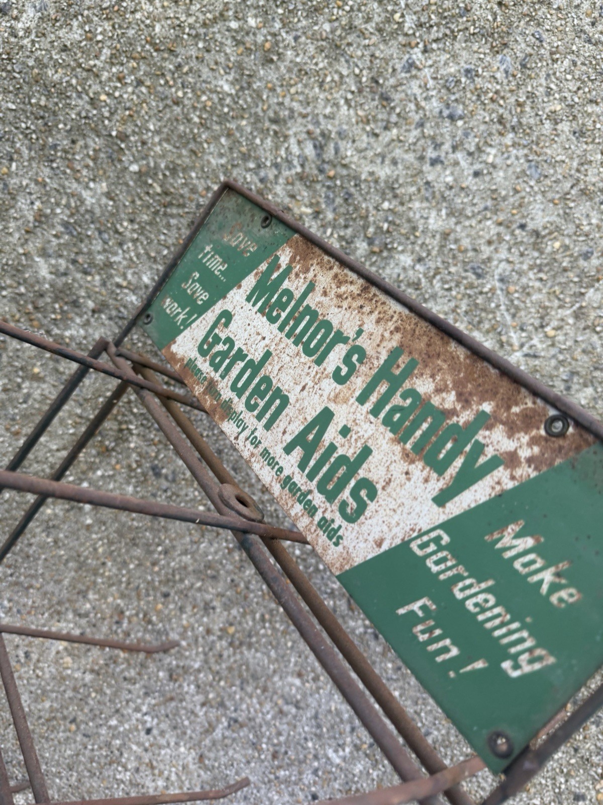 Vintage 60s Melnor’s Garden Aids Advertising Store Display Rack