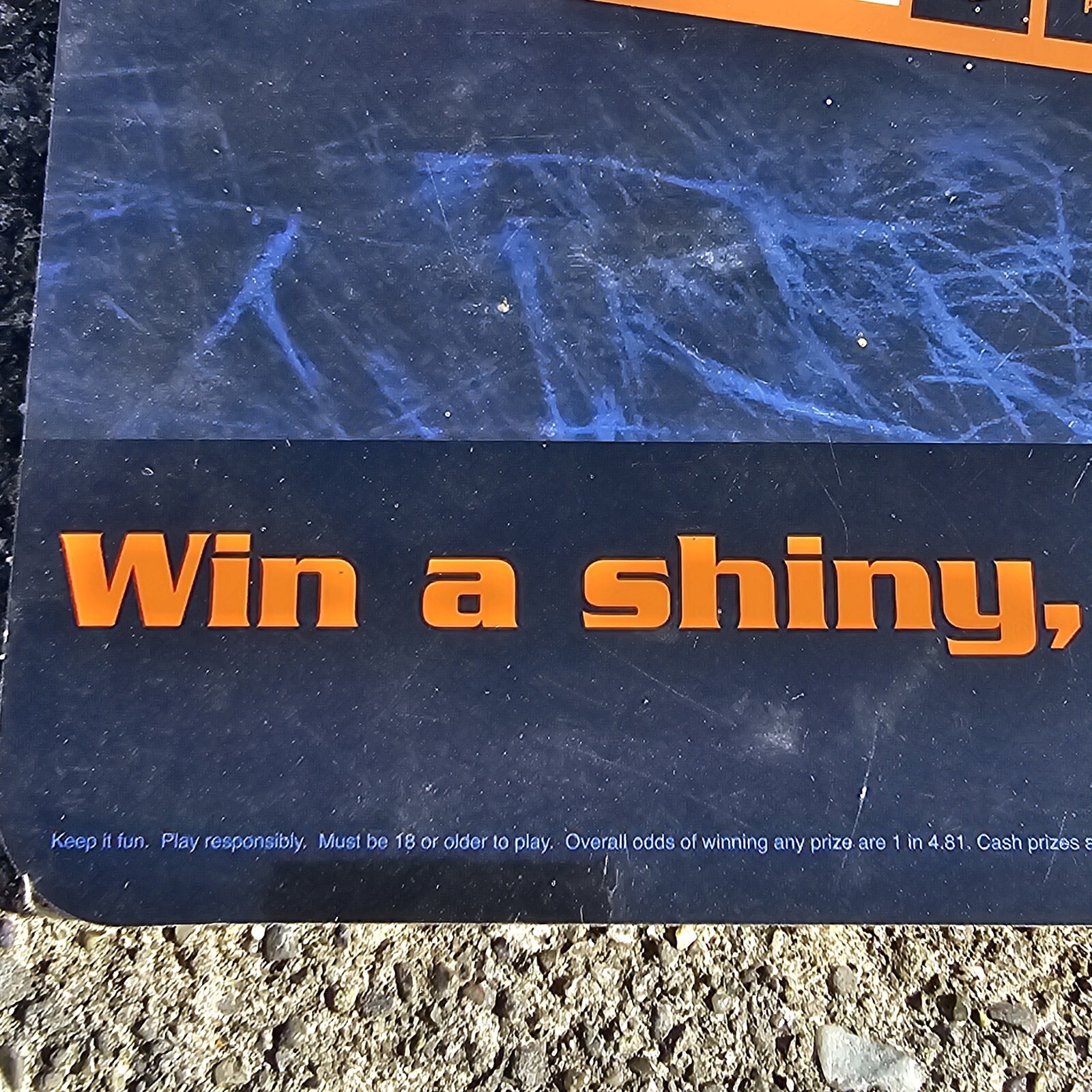 2001 Harley-Davidson Vintage California Lottery promotional store counter mat