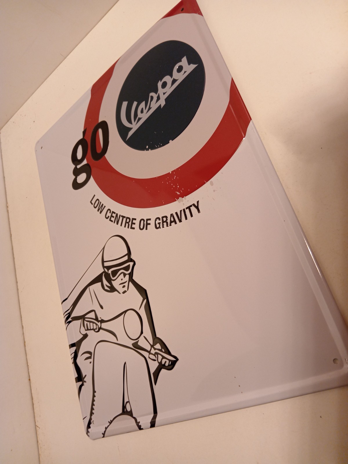 Vespa Piaggio 40X30 cm Go low center of gravity reproductions advertising plate